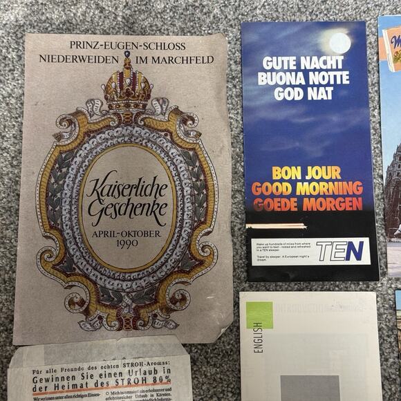 Vintage 90s Austrian Travel Paper Ephemera Postcards Tickets Map Brochure Vienna - Picture 3 of 16